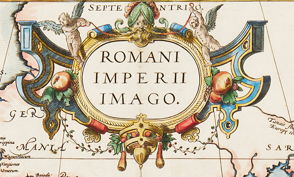 Roman Empire Map - (16th Century) Vintage Style Reproduction Romani Imperii Imago Map Print Antique Poster