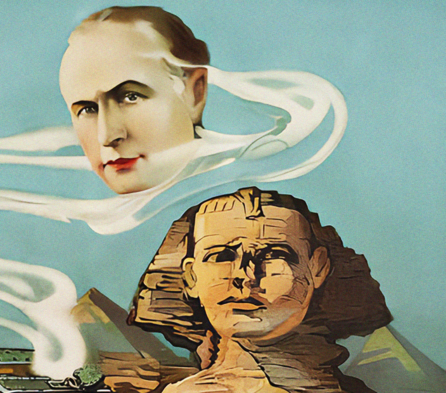 Harry Houdini "Buried Alive" Vintage Magic Poster Reproduction – Master Mystifier Illusion Magician Art Print