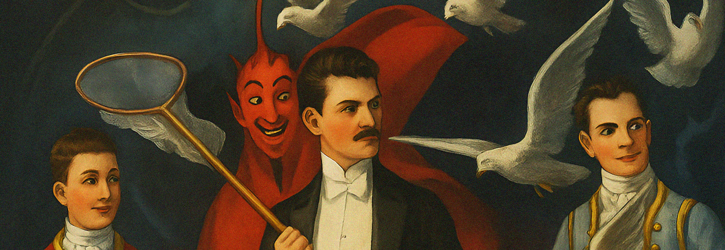 Harry Blackstone The World’s Master Magician – Vintage Magic Poster Reproduction | Illusion Art & Classic Magician Print