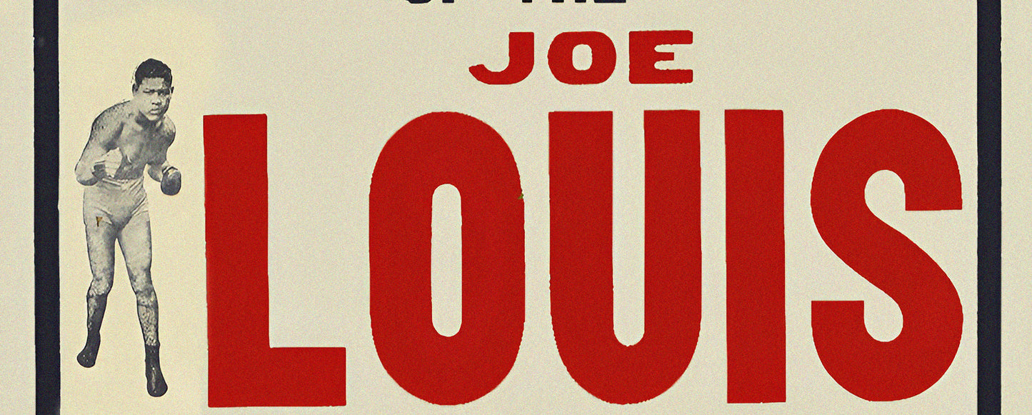 Joe Louis vs. Tommy Farr 1937 Boxing Poster Reproduction – Heavyweight Championship Fight Print