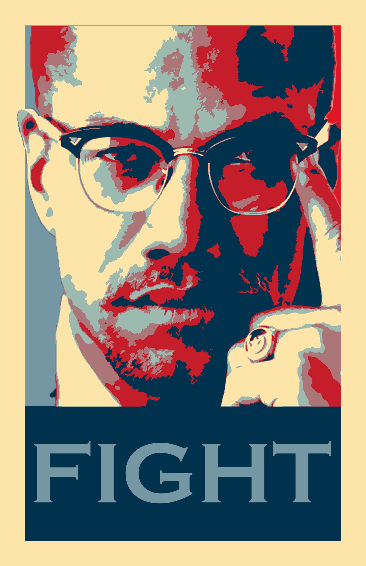 Malcom X Hope Inspired Style Fight Poster 11x17