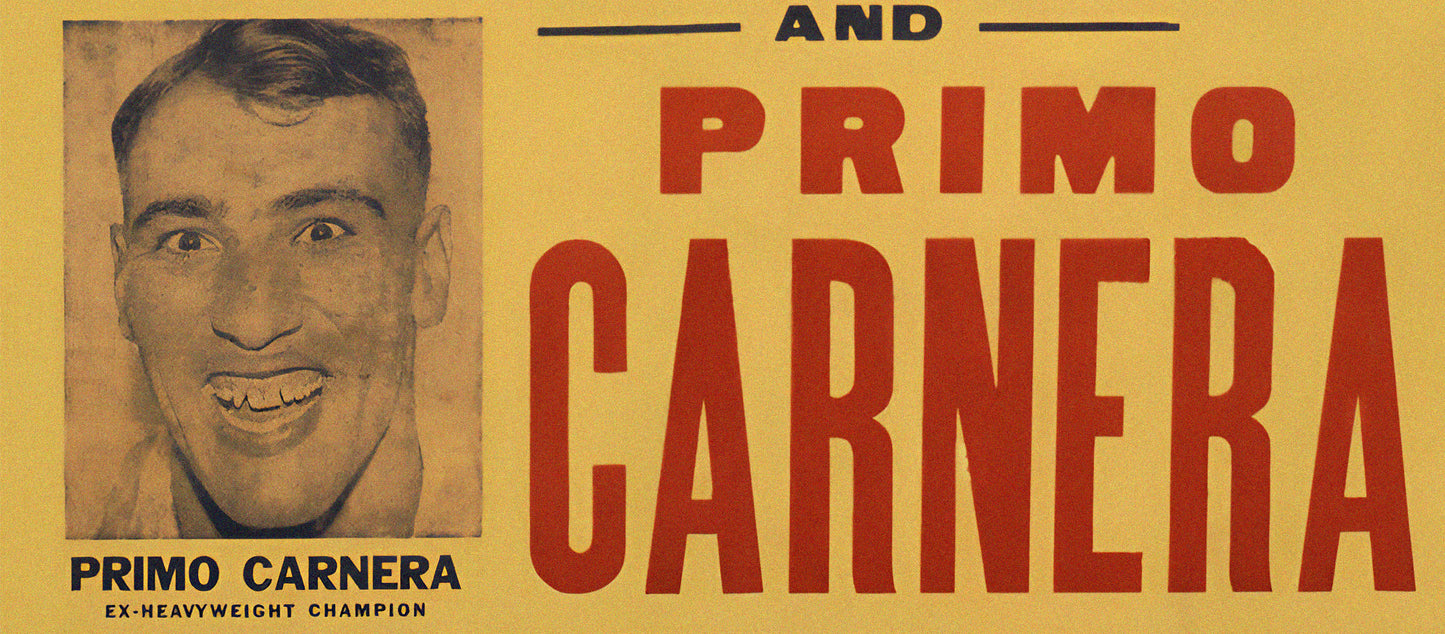 Joe Louis vs. Primo Carnera 1935 Boxing Poster Reproduction – Heavyweight Championship Fight Print