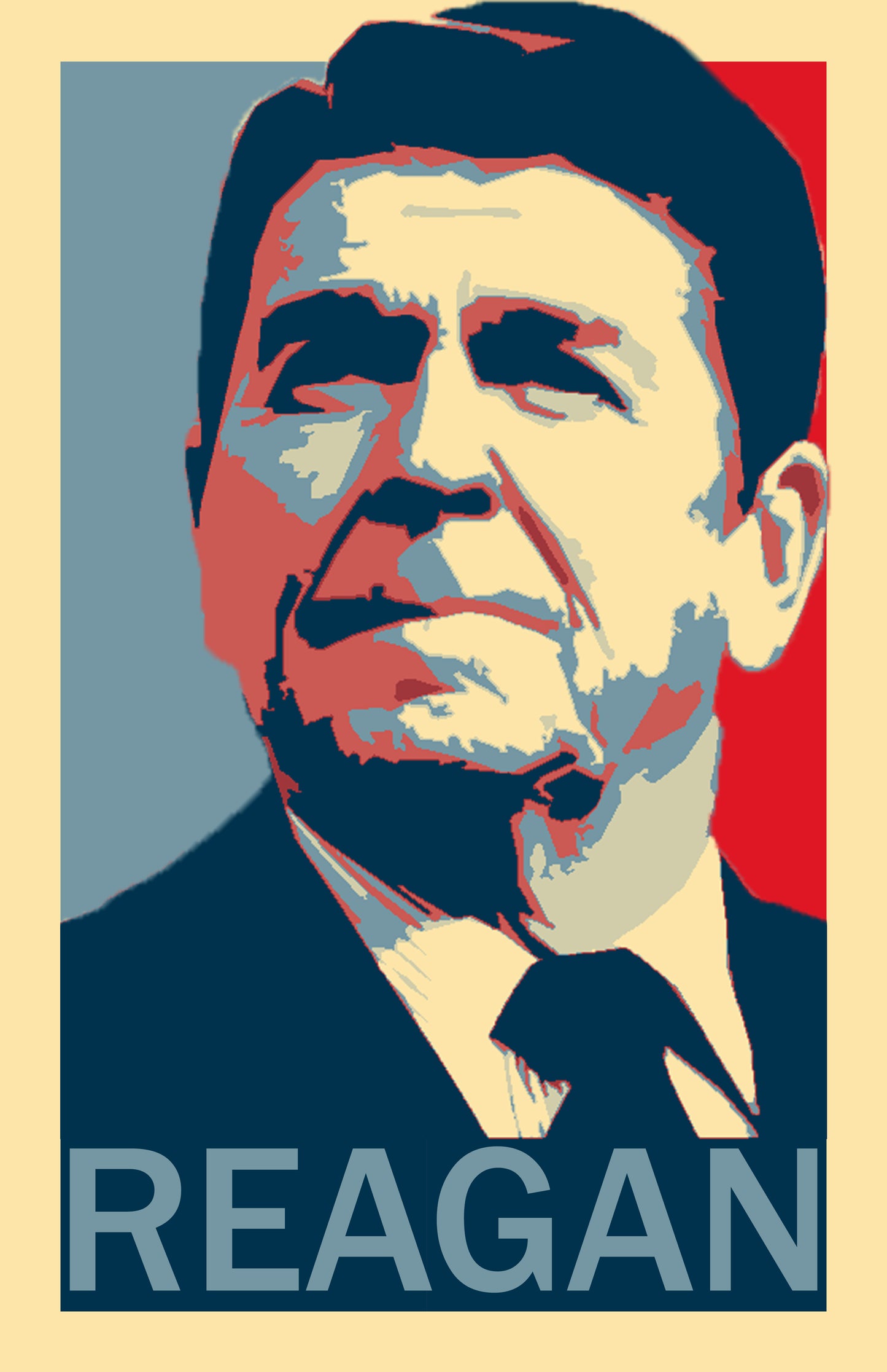 President Ronald Reagan Hope Inspired Style Fight Poster 11x17