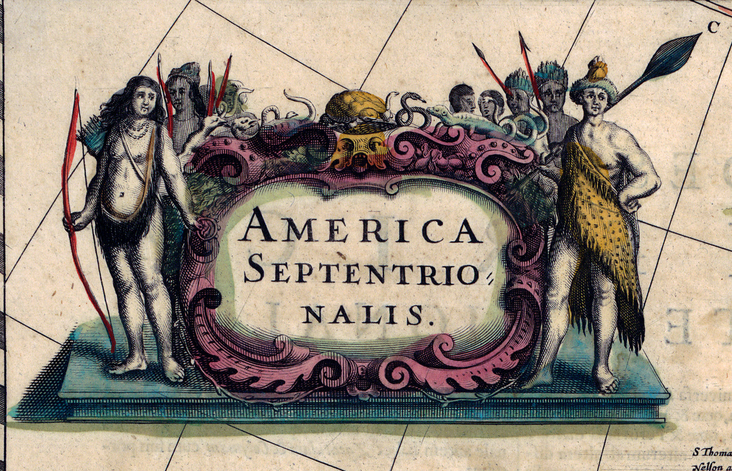 Antique Map of America – 1636 Hondius Reproduction Wall Art High Quality Print