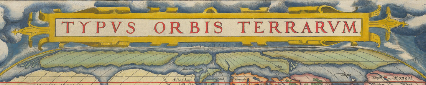1570 Theater of the World Map Reproduction, First Atlas Theatrum Orbis Terrarum Vintage Wall Art