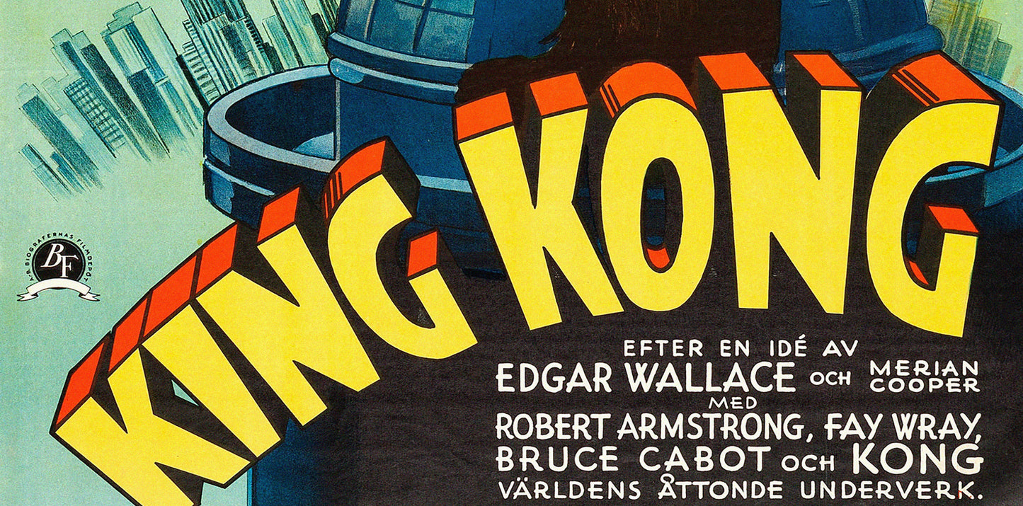 King Kong (1933) Movie Poster – Iconic Golden Age Monster Film Reproduction Art Print