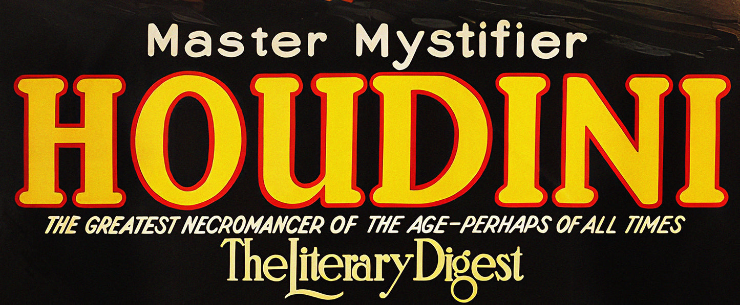 Harry Houdini "Buried Alive" Vintage Magic Poster Reproduction – Master Mystifier Illusion Magician Art Print