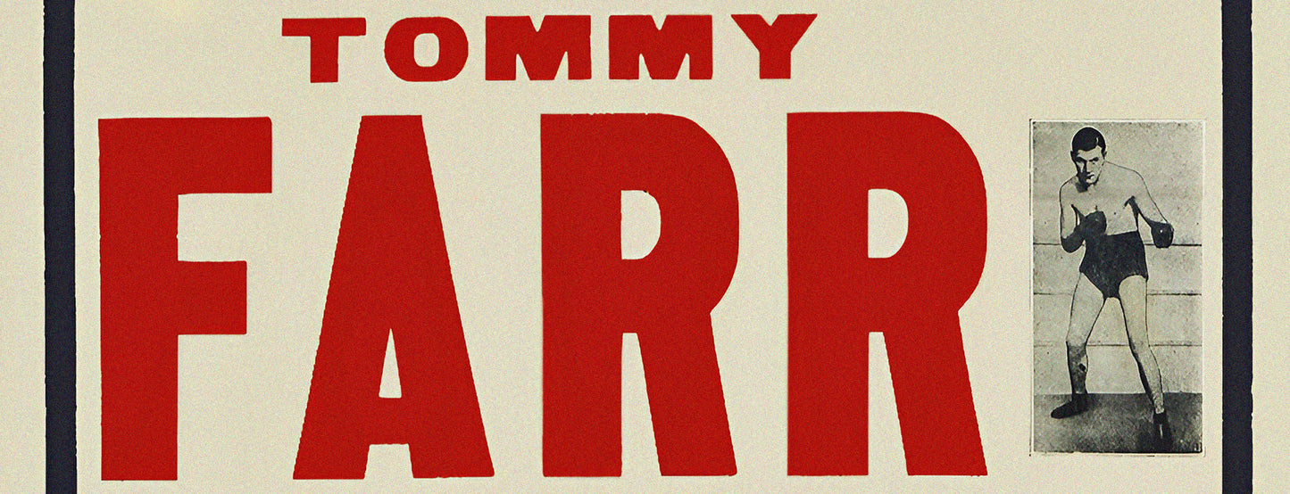Joe Louis vs. Tommy Farr 1937 Boxing Poster Reproduction – Heavyweight Championship Fight Print