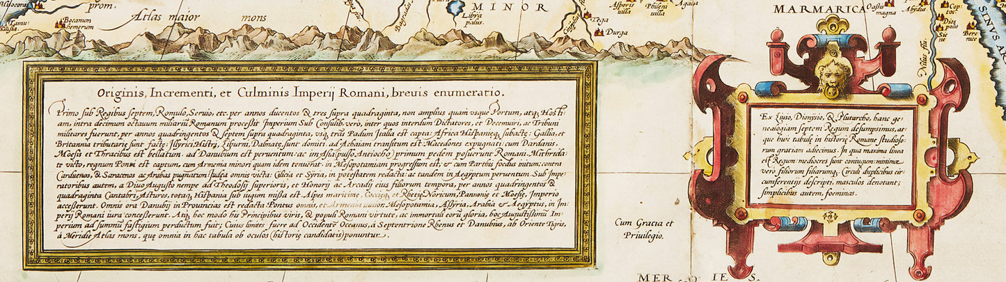 Roman Empire Map - (16th Century) Vintage Style Reproduction Romani Imperii Imago Map Print Antique Poster
