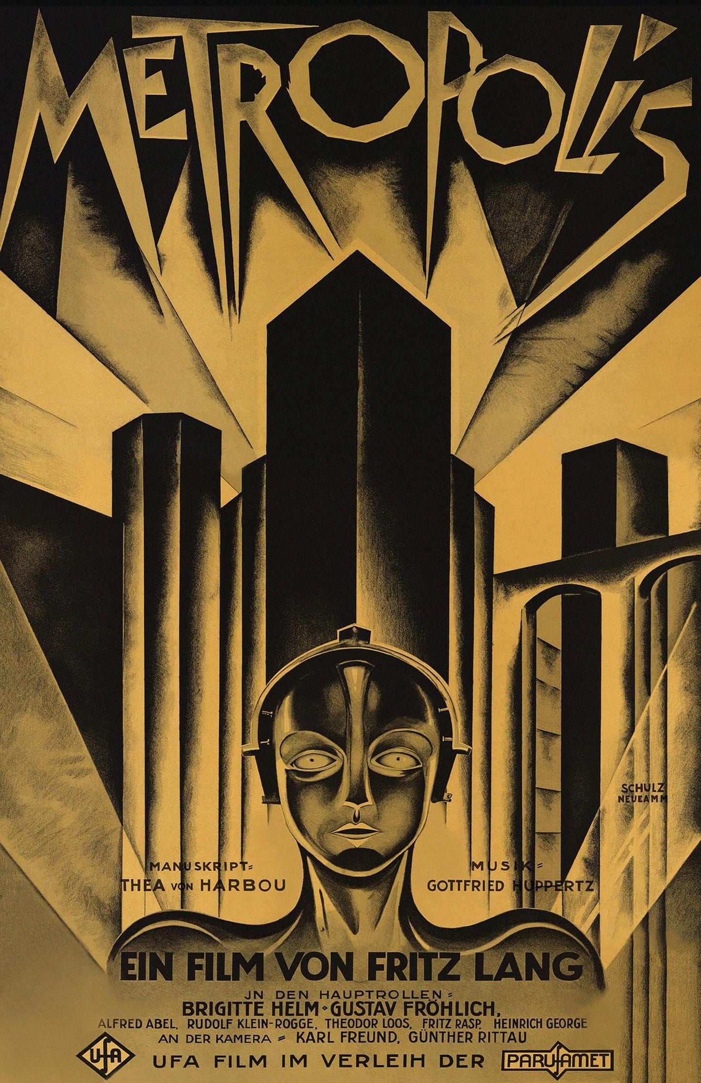 Metropolis (1927) Movie Poster – Fritz Lang Classic Sci-Fi Silent Film Vintage Reproduction Print