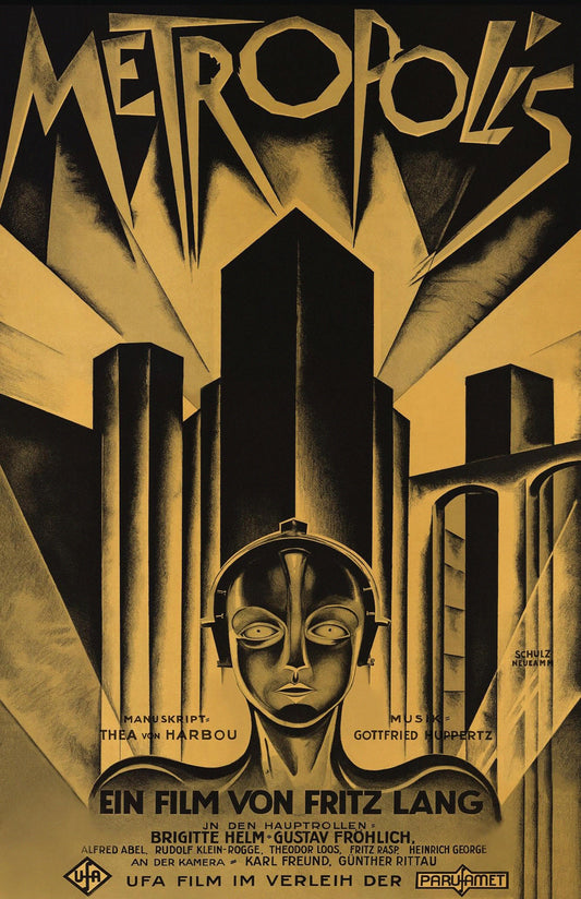 Metropolis (1927) Movie Poster – Fritz Lang Classic Sci-Fi Silent Film Vintage Reproduction Print
