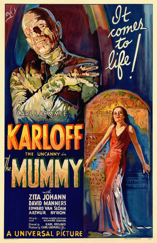 The Mummy (1932) Boris Karloff Movie Poster – Classic Horror Vintage Reproduction Print