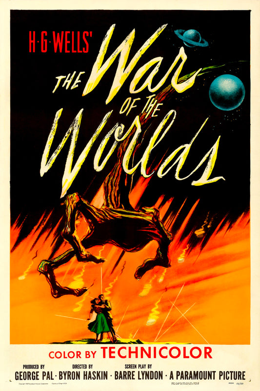 War of the Worlds (1953) Movie Poster – Iconic Retro Sci-Fi Film Reproduction Art Print