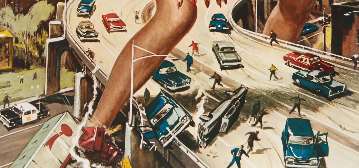 Attack of the 50 Ft. Woman (1958) Movie Poster – Classic Retro Sci-Fi Horror Film Reproduction Art Print