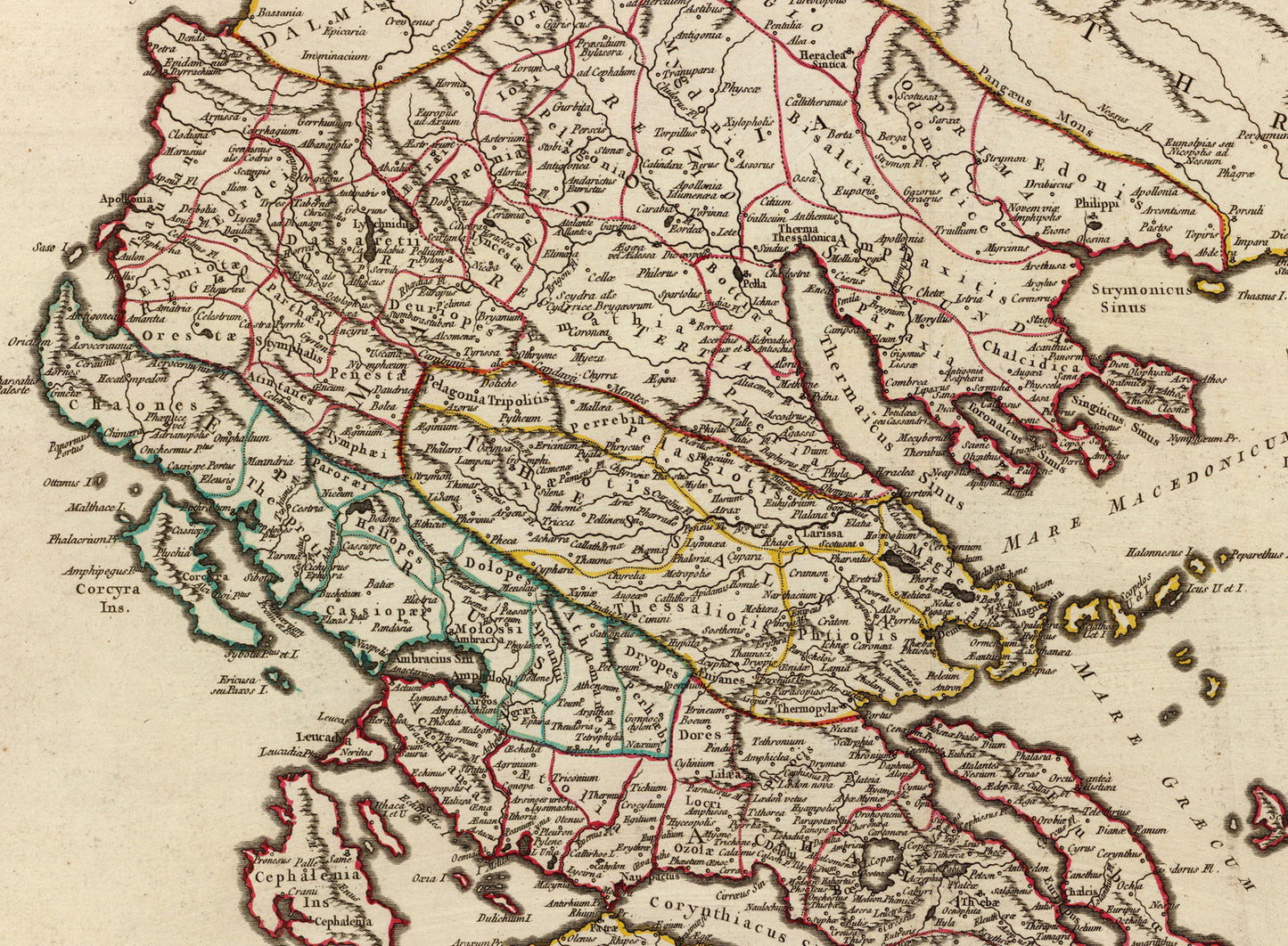 Ancient Greece Map – Graecia Vetus Antique Reproduction Wall Art Print (Classical Cartography)