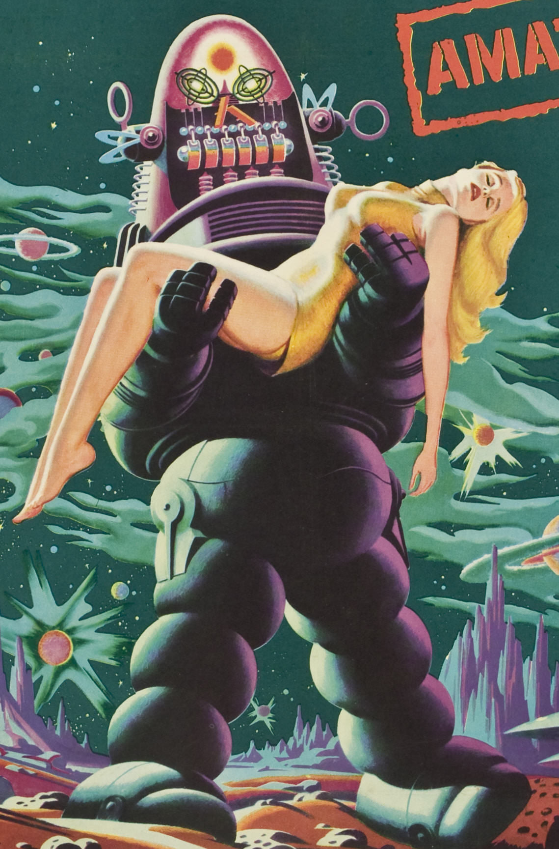 Forbidden Planet (1956) Movie Poster – Iconic Retro Sci-Fi Film Reproduction Art Print