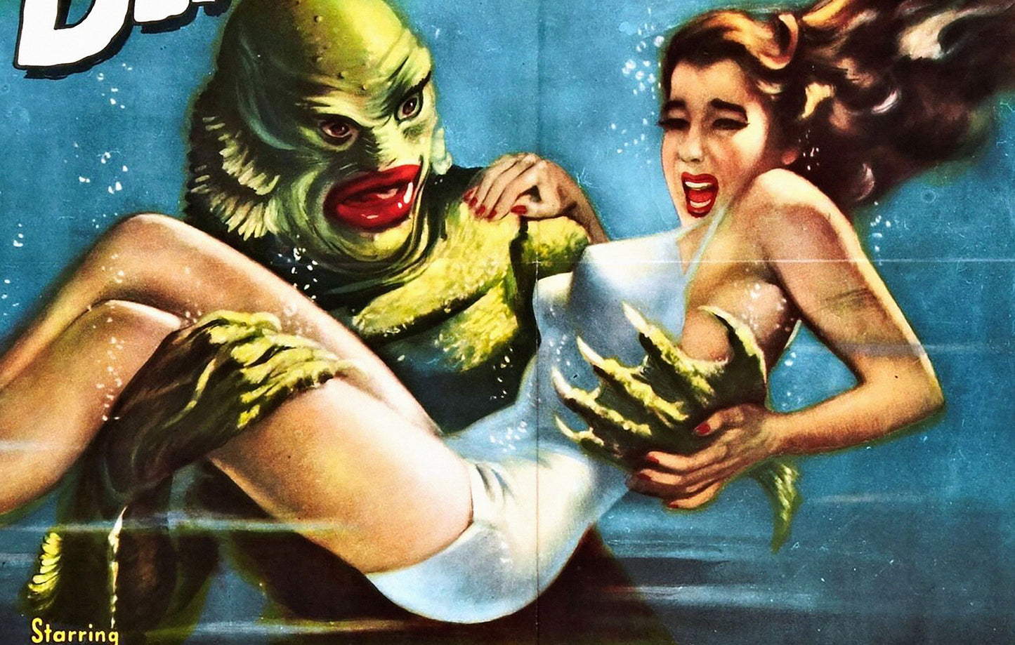 Creature from the Black Lagoon (1954) Richard Carlson Movie Poster – Classic Horror Vintage Reproduction Print