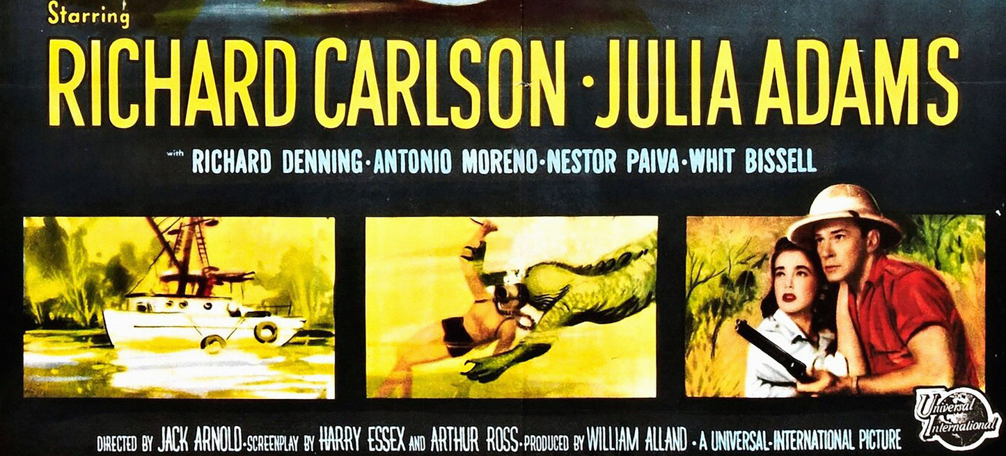 Creature from the Black Lagoon (1954) Richard Carlson Movie Poster – Classic Horror Vintage Reproduction Print