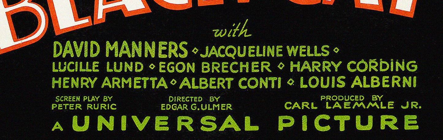 The Black Cat (1934) Movie Poster – Classic Retro Horror Film Reproduction Art Print