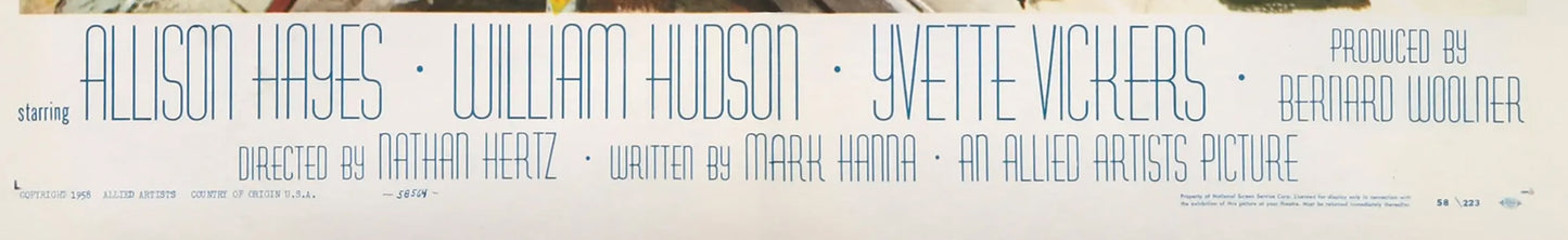 Attack of the 50 Ft. Woman (1958) Movie Poster – Classic Retro Sci-Fi Horror Film Reproduction Art Print