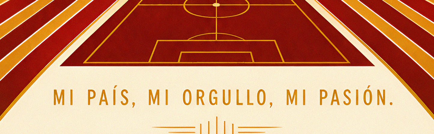 Spain — The Beautiful Game | Art Deco Soccer Poster Futbol Football Sports Wall Art Athletic Spanish