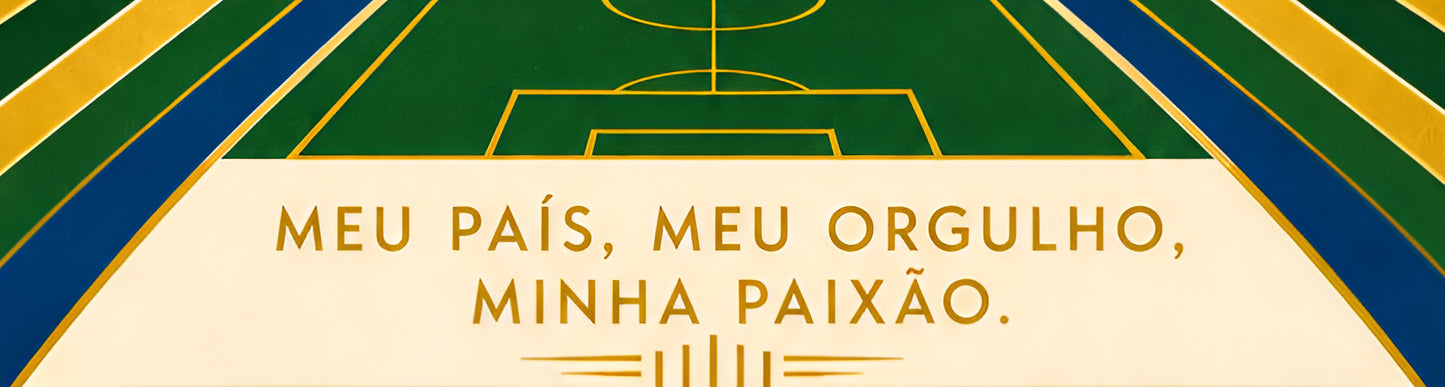 Brazil — The Beautiful Game | Art Deco Soccer Poster Futbol Football Sports Wall Art Athletic Brazilian