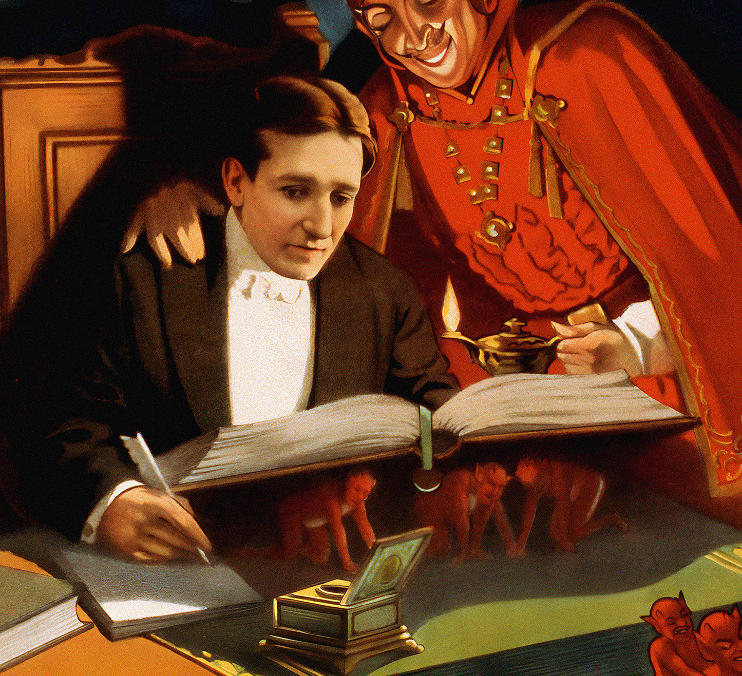 Thurston the Great Magician Poster – Vintage 1910s Magic Show Illusion Art Reproduction Print
