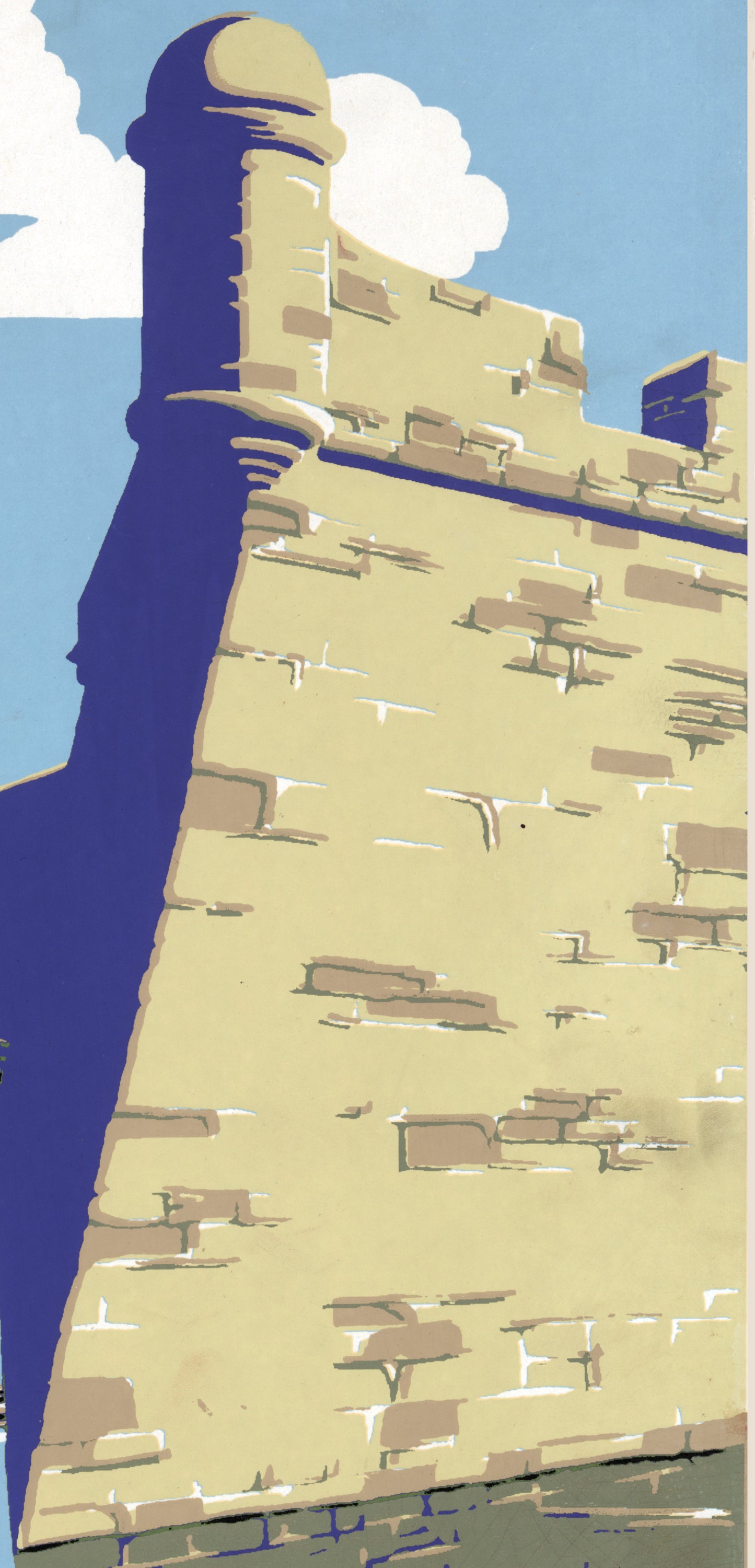 Fort Marion National Monument WPA Poster – Vintage Style 1930s National Park Art Print (Reproduction)