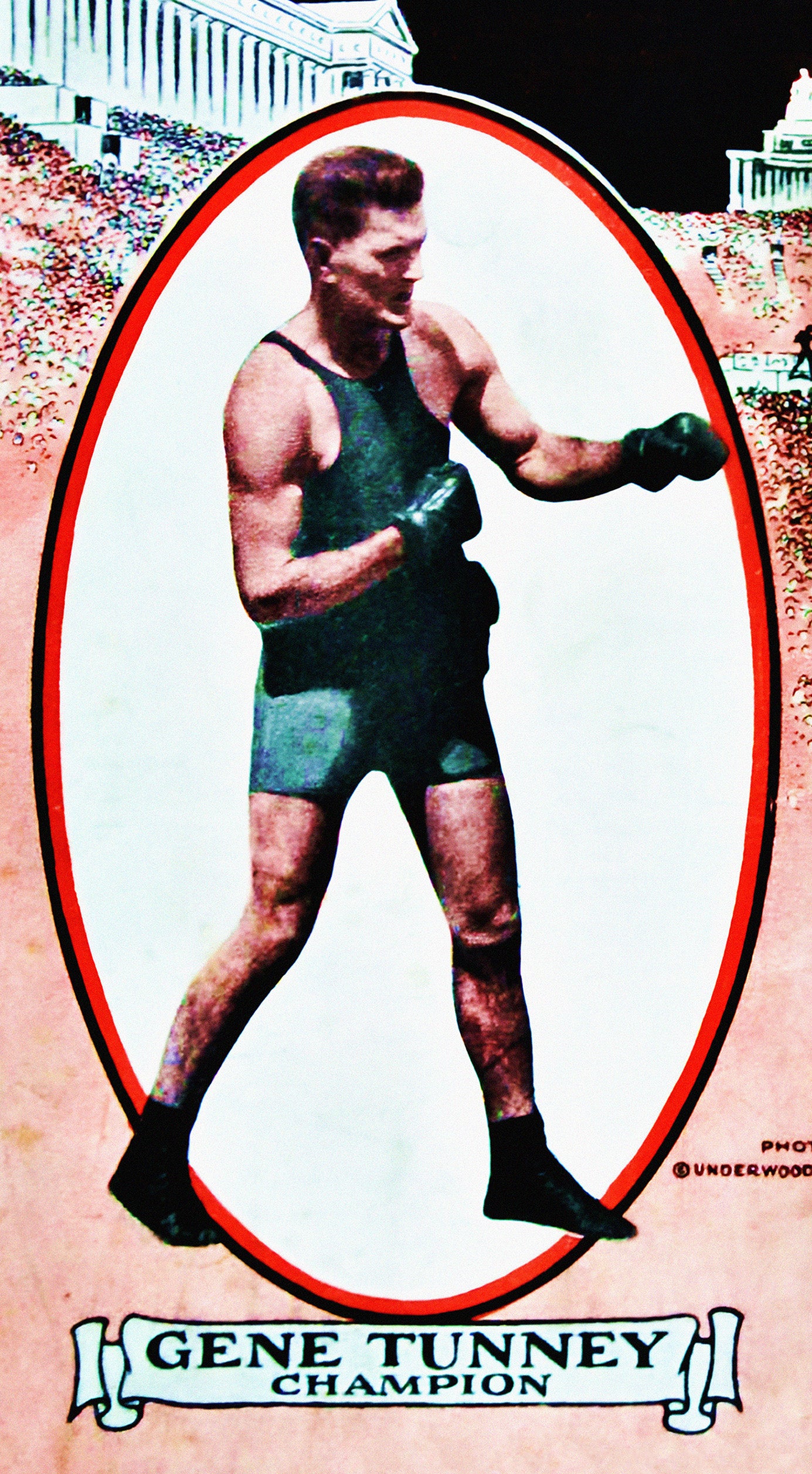 Gene Tunney vs. Jack Dempsey 1927 Long Count Fight Poster Reproduction – Heavyweight Championship Print