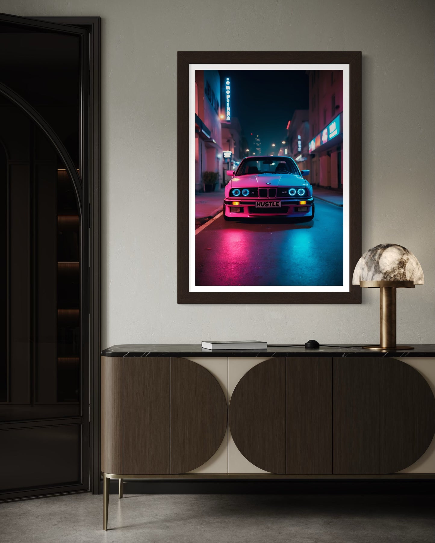 HUSTLE – Premium Motivational Art Print | Luxury Wall Decor for Home Office, Gym, or Studio | Inspire Success, Drive, and Ambition Daily