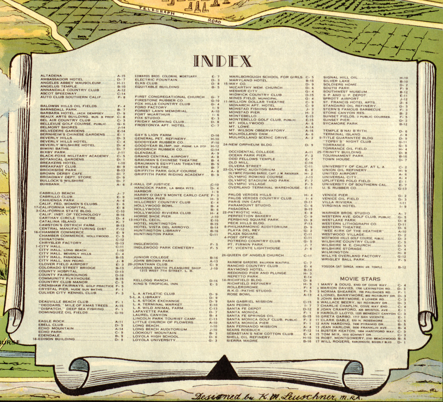Greater Los Angeles Map (1932) – Vintage Illustrated City Map Birds Eye View Reproduction Wall Art Print (Historic Cartography)