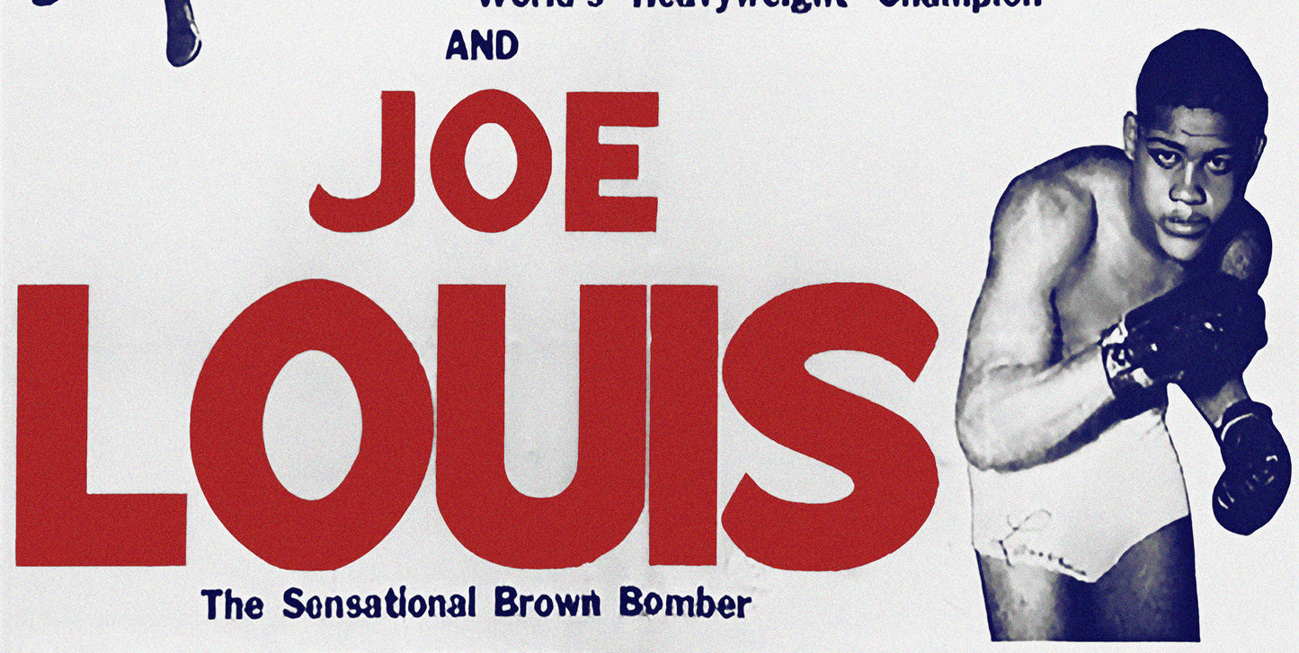 Joe Louis vs. Jim Braddock 1937 Boxing Poster Reproduction – Heavyweight Championship Fight Print
