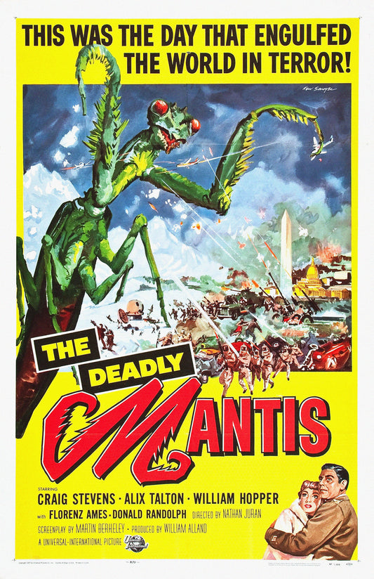 The Deadly Mantis (1957) Movie Poster – Classic Retro Sci-Fi Horror Film Reproduction Art Print