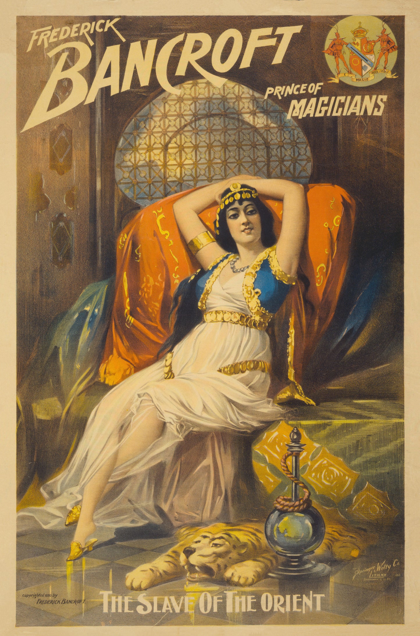 Frederick Bancroft The Prince of Magicians – Enchantress of the East | Vintage Magic Poster Reproduction | Illusion Art & Classic Magician Print