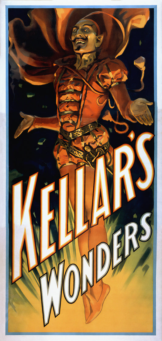 Harry Kellar’s Wonders Poster – Vintage 1900 Magic Show Illusion Art Reproduction Print