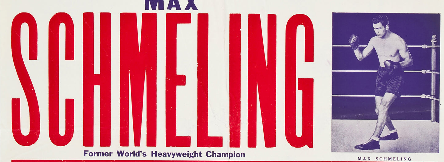 Joe Louis vs. Max Schmeling Boxing Poster – 1938 Heavyweight Championship Reproduction Print