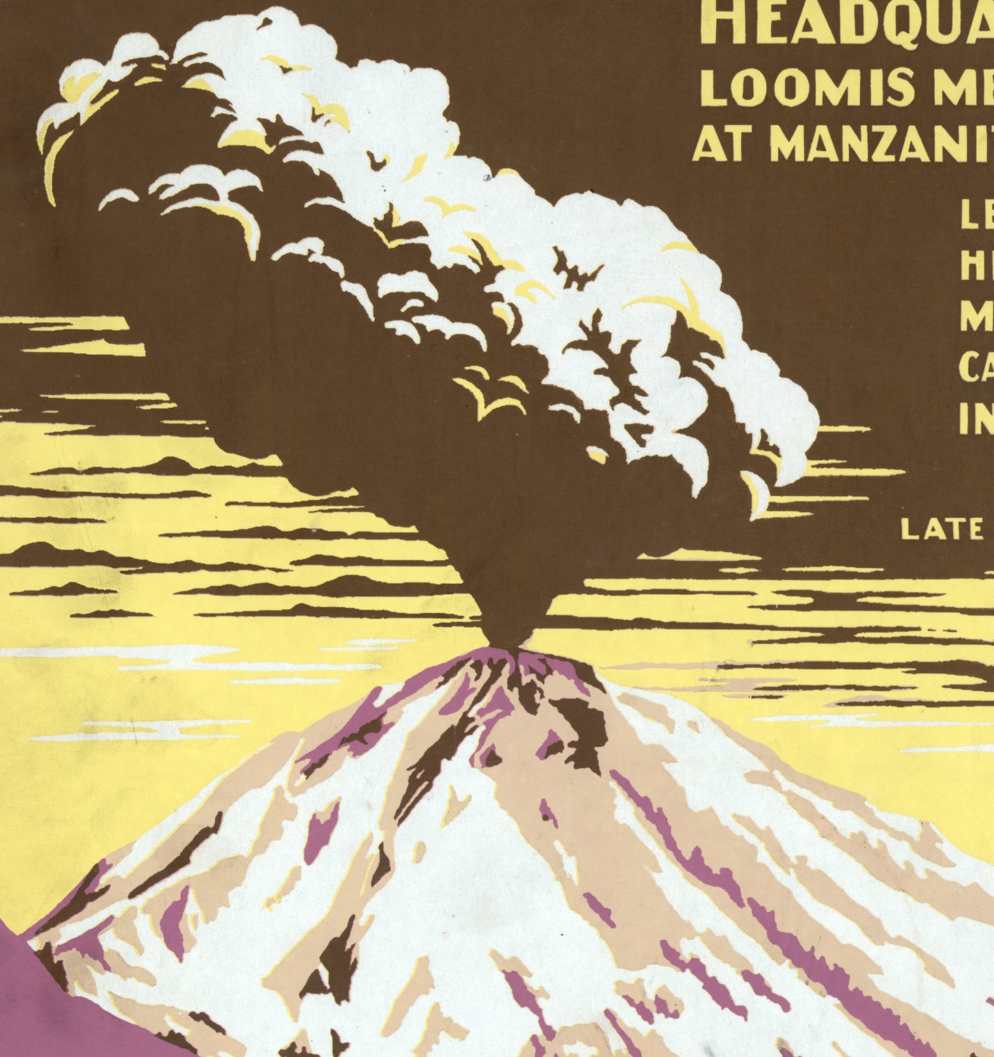 Lassen Volcanic National Park WPA Poster – Vintage Style 1930s National Park Art Print (Reproduction)