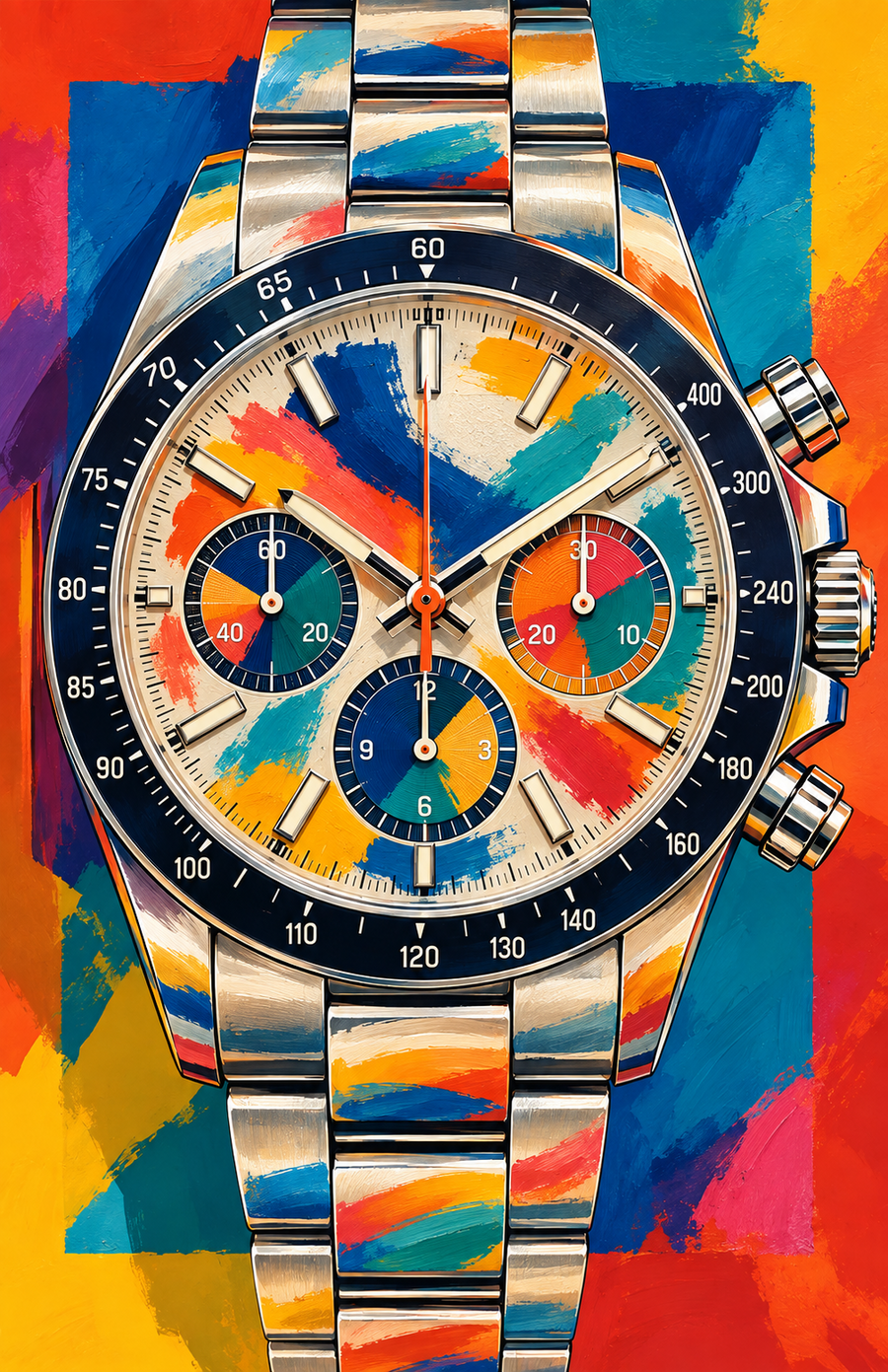 No. 5 Racing Chronograph Watch Poster – Motorsport Watch Wall Art