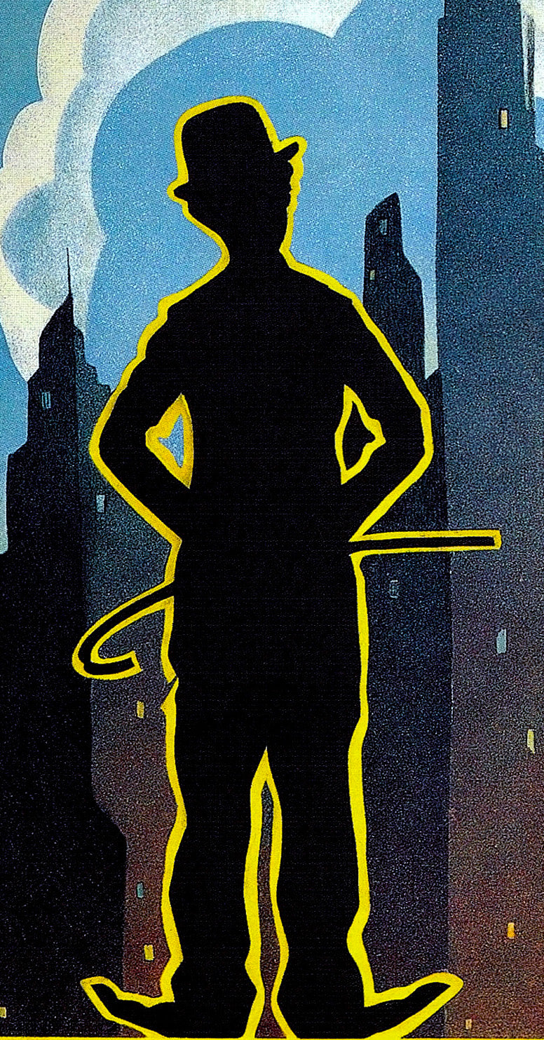 City Lights (1931) Movie Poster – Classic Vintage Romantic Comedy Film Reproduction Art Print Starring Charlie Chaplin