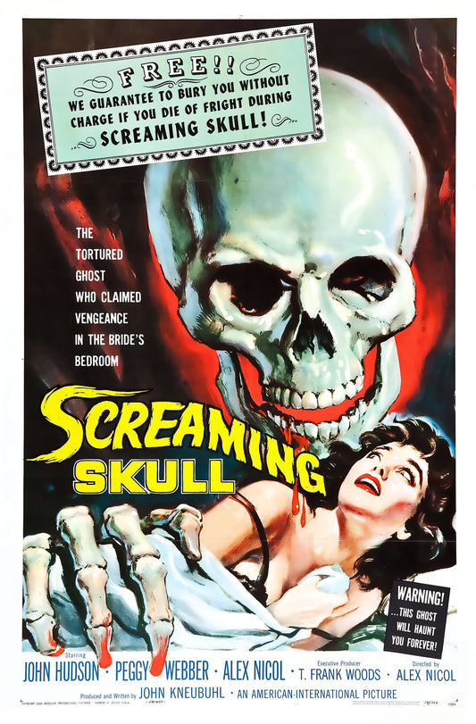 The Screaming Skull (1958) Movie Poster – Classic Retro Horror Film Reproduction Art Print