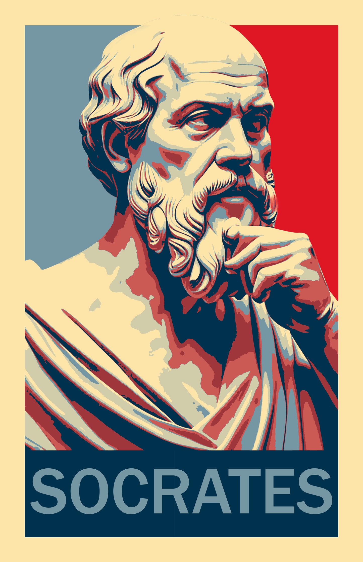 Socrates the ancient Greek philosopher Hope Inspired Style Fight Poster 11x17 Philosophy (alt)