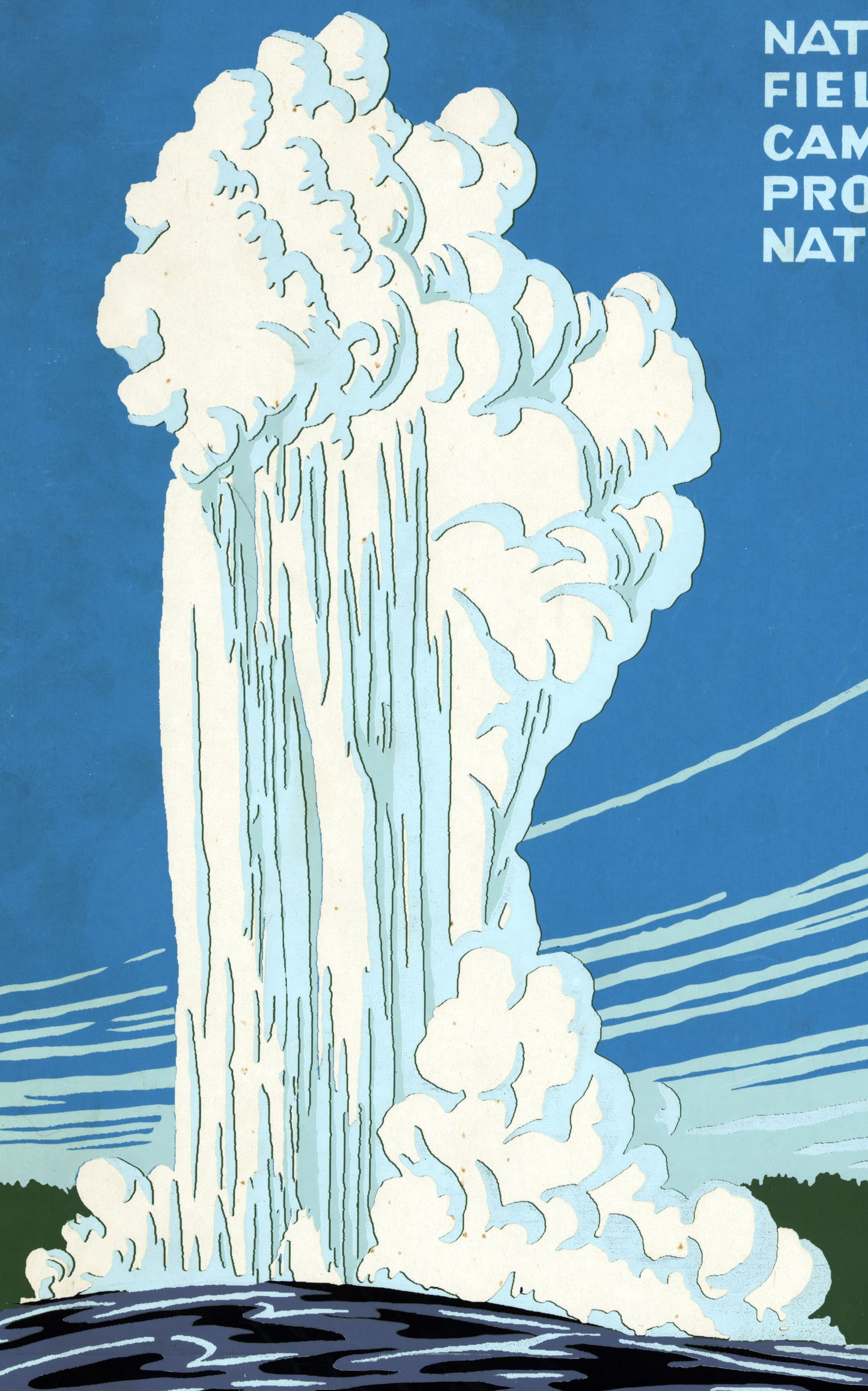 Yellowstone National Park WPA Poster – Vintage Style 1930s National Park Art Print (Reproduction)