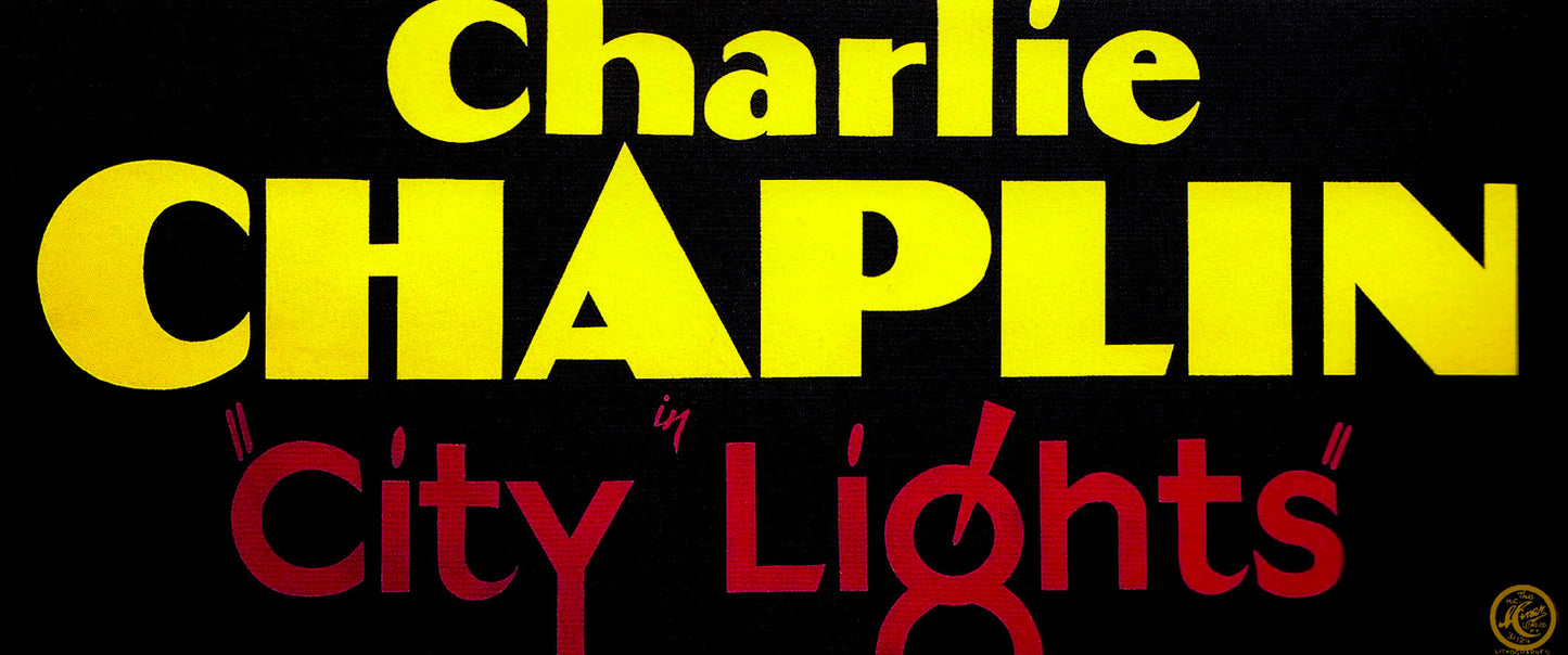 City Lights (1931) Movie Poster – Classic Vintage Romantic Comedy Film Reproduction Art Print Starring Charlie Chaplin