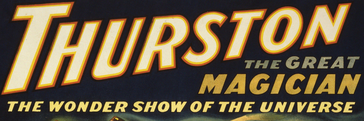 Thurston the Great Magician Vintage Poster – Do the Spirits Come Back? | 1920s Magic Show Reproduction Print