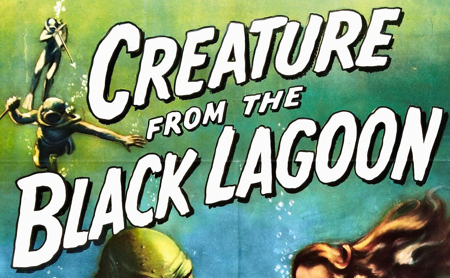 Creature from the Black Lagoon (1954) Richard Carlson Movie Poster – Classic Horror Vintage Reproduction Print
