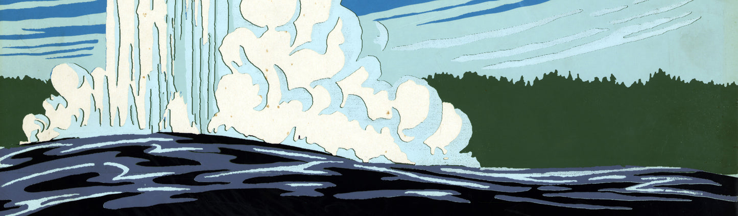 Yellowstone National Park WPA Poster – Vintage Style 1930s National Park Art Print (Reproduction)