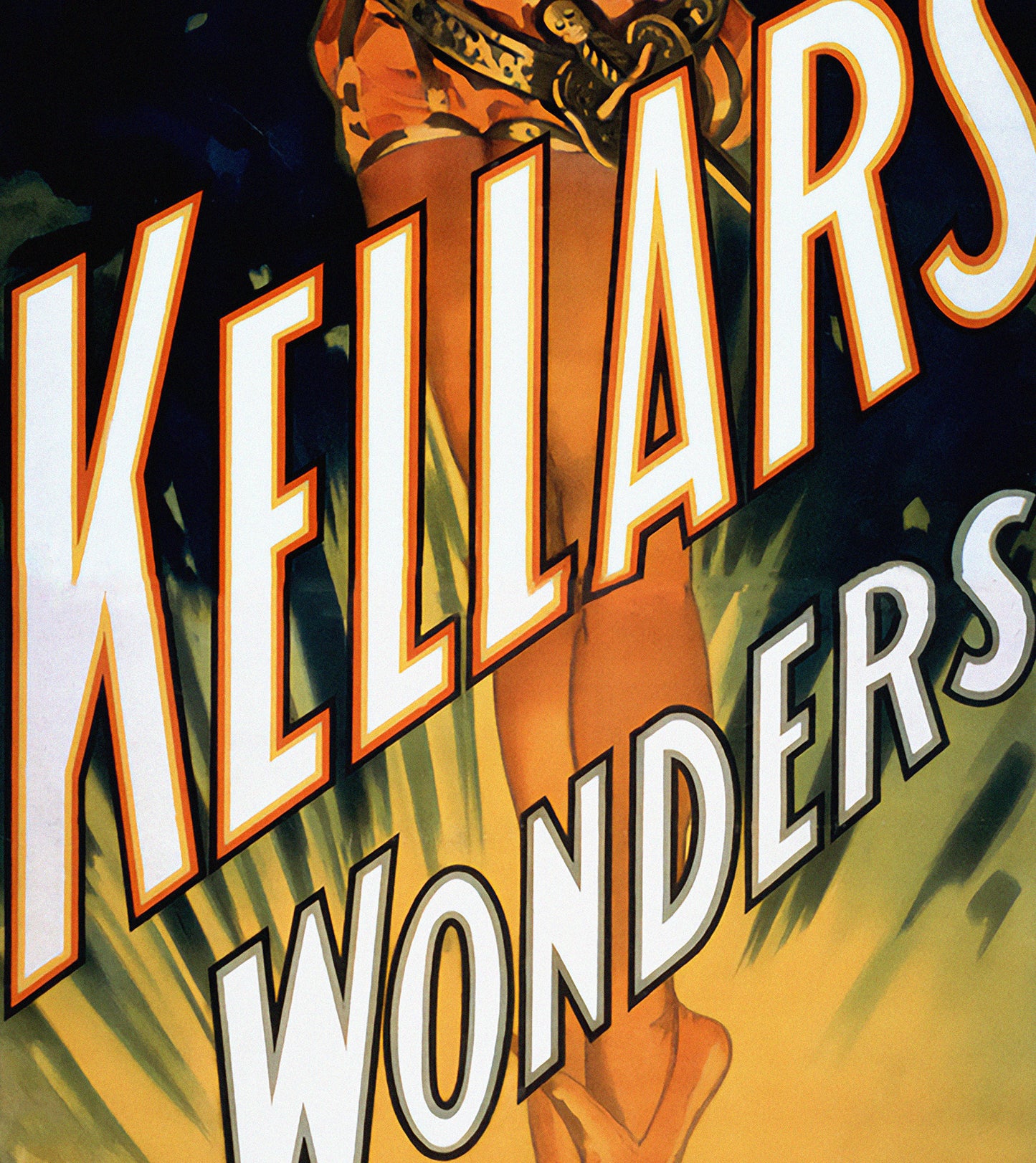 Harry Kellar’s Wonders Poster – Vintage 1900 Magic Show Illusion Art Reproduction Print