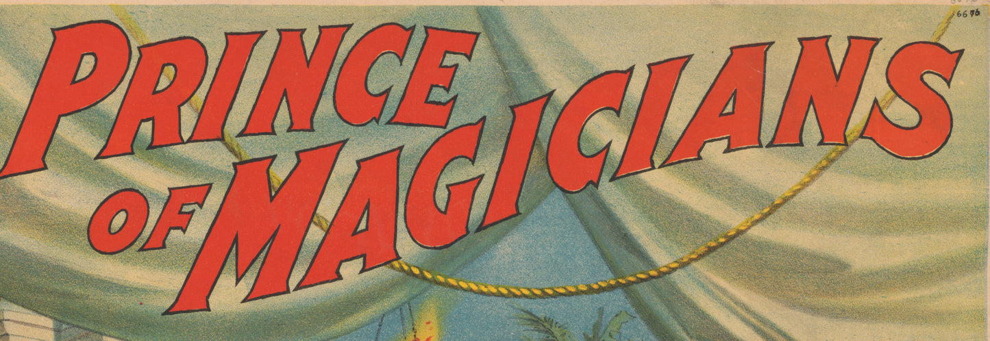 Frederick Bancroft – Prince of Magicians | The Magician’s Palace | Vintage Magic Poster Reproduction | Classic Illusion Art & Stage Magician Print