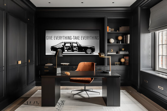 "Drive" Motivational Quote Luxury Vehicle Wall art for Success